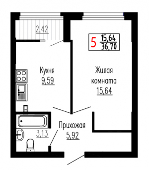 Однокомнатная №5