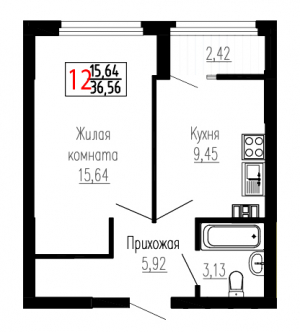 Однокомнатная №12